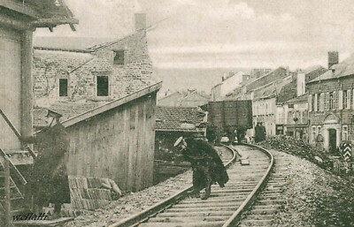 Super Rare La Gare St Juvin Ardennes Train Station Soldiers 1st WW 10.5.1915 Field Post 