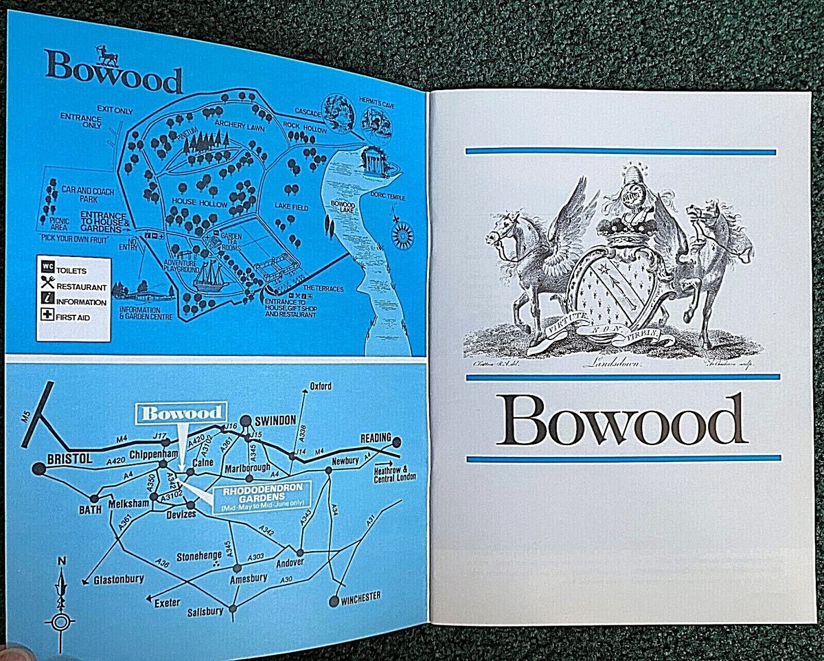Vintage 1970s Bowood House Gardens Guide Book-Wiltshire England