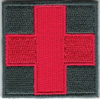 Patch brodé avec velcro Star of life Médic marron