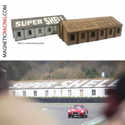 Slot Car Gebäude - Goodwood Super Shell Bausatz, Magnetic Racing 1:32