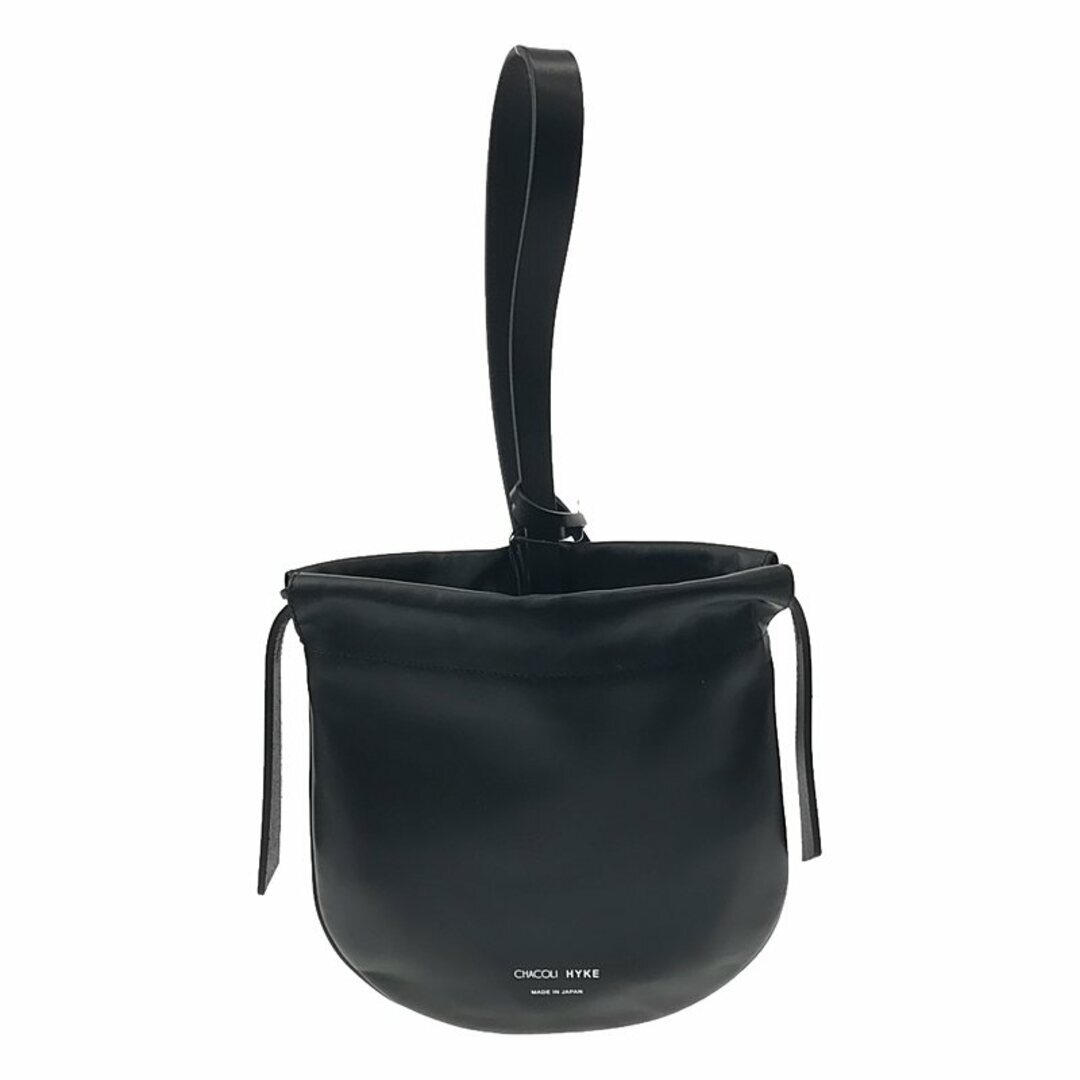 Hyke Chacoli Leather Drawstring Bag Shoulder Black Ladies | eBay Hyke Chacoli Leather Drawstring Bag Shoulder Black Ladies | eBay