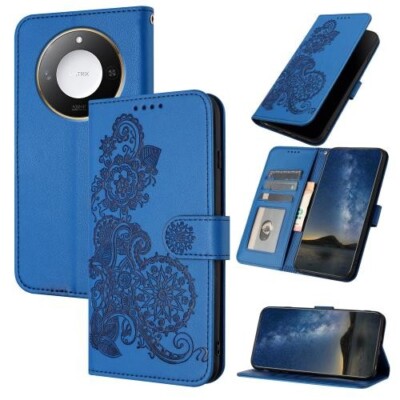 For Honor X60 / X9C Smart Datura Flower Embossed Flip Leather Phone Case Cover