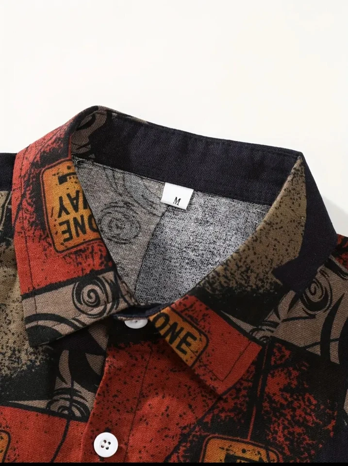 Men Clothes Fashion T Shirt Unique For Men Short Sleeve Short-sleeved - Image 4 of 4