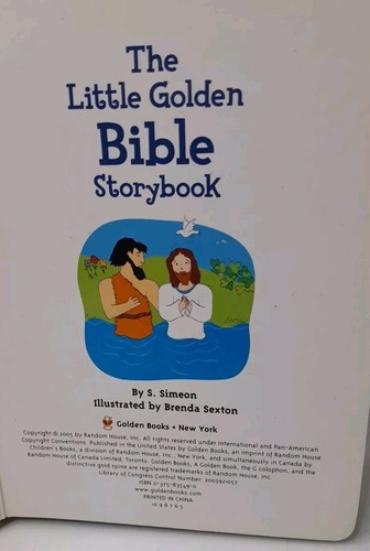 The Little Golden Bible Storybook By S. Simeon Hardcover With Cardboard Pages - Picture 5 of 8