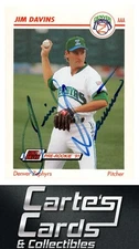 Jim Davins 1991 Line Drive AAA #133  Denver Zephyrs TTM/IP Signed Autographed