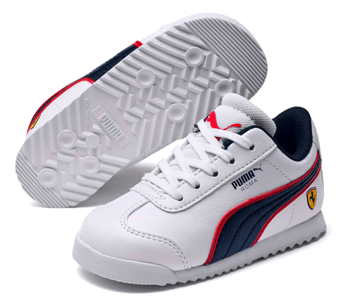 PUMA Roma Scuderia Ferrari White, Blue, Red Toddler Kids Tennis Shoes  339975 02 | eBay