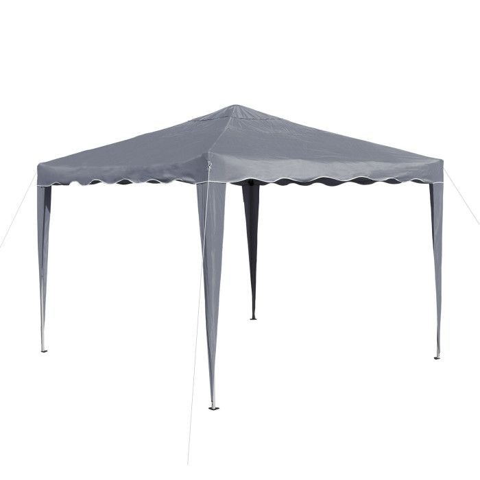 Pavillon pliable 3x3 m gris D14219 au design contemporain et finitions premium