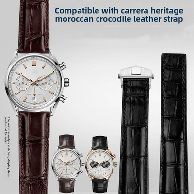 #ad High End Crocodile Genuine Leather Watch Band Strap 19 20 22mm for TAG Heuer $156.88