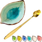 Coffee Spoon and Rest for Coffee Bar Accessories, Leaf Small Spoon Rest for Coff