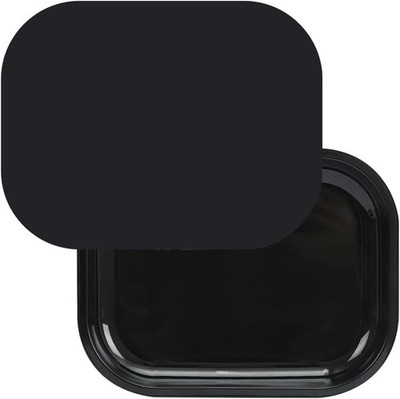HOKirin Metal Tray with Soft Magnetic Lid,Metal Small Spill Black 