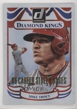 2014 Panini Donruss Diamond Kings Gold Career Stat Line 47/86 Mike Trout #2 0c6