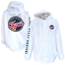 Men's Fanatics  White Indiana Fever Logo Full-Snap Nylon Jacket