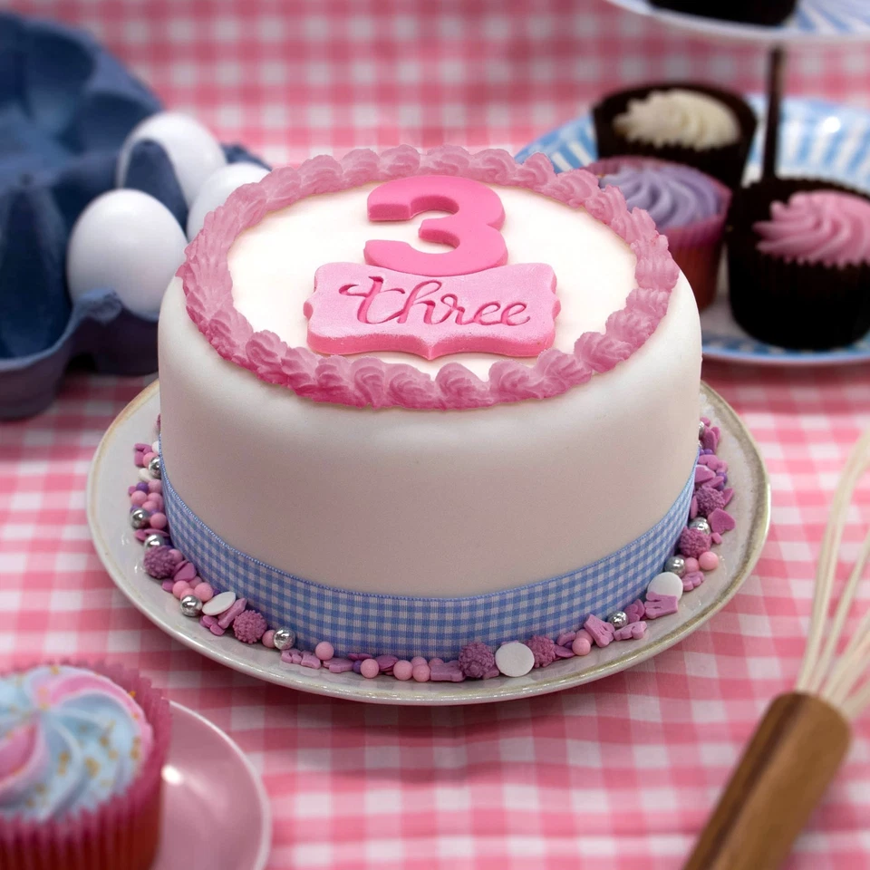 Cortador de galletas número 3 - tercer cumpleaños 3er aniversario numérico tres hitos Foto 4 de 4