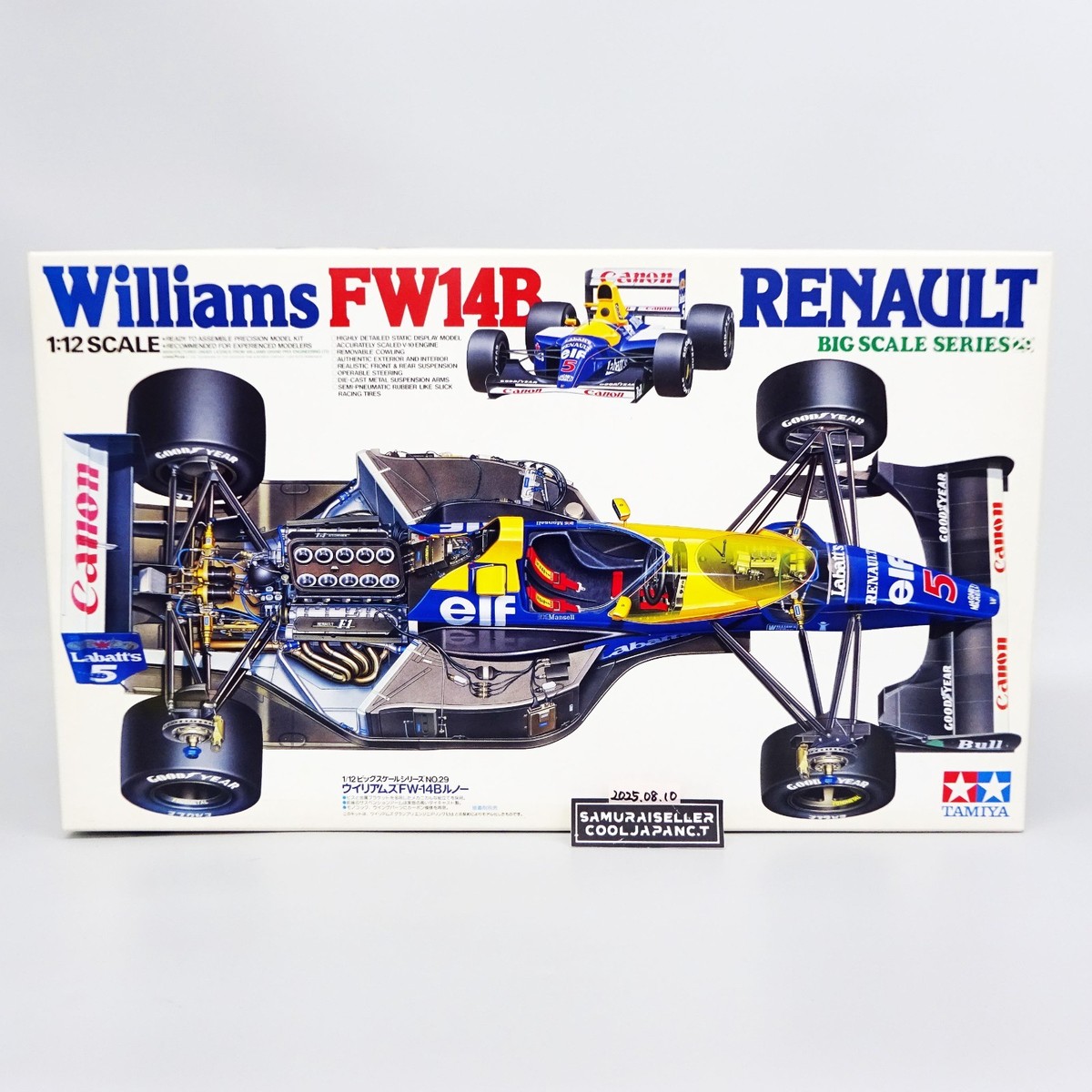 TAMIYA 1/12 NO.29 ウィリアムズFW-4Bルノー Tamiya 1/12 Williams FW14B Renault #1992 World Champion