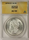 1878-S VAM-36B Morgan Dollar $1 AU 55 ANACS