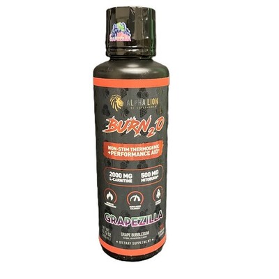 Alpha Lion Burn2O L-Carnitine Liquid, 31 Servings, Grapezilla, 15.72oz