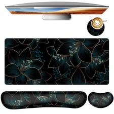 Keyboard Mouse Pad Set,Large Gaming Mouse Pad Keyboard Wrist Rest Wrist Rest ...
