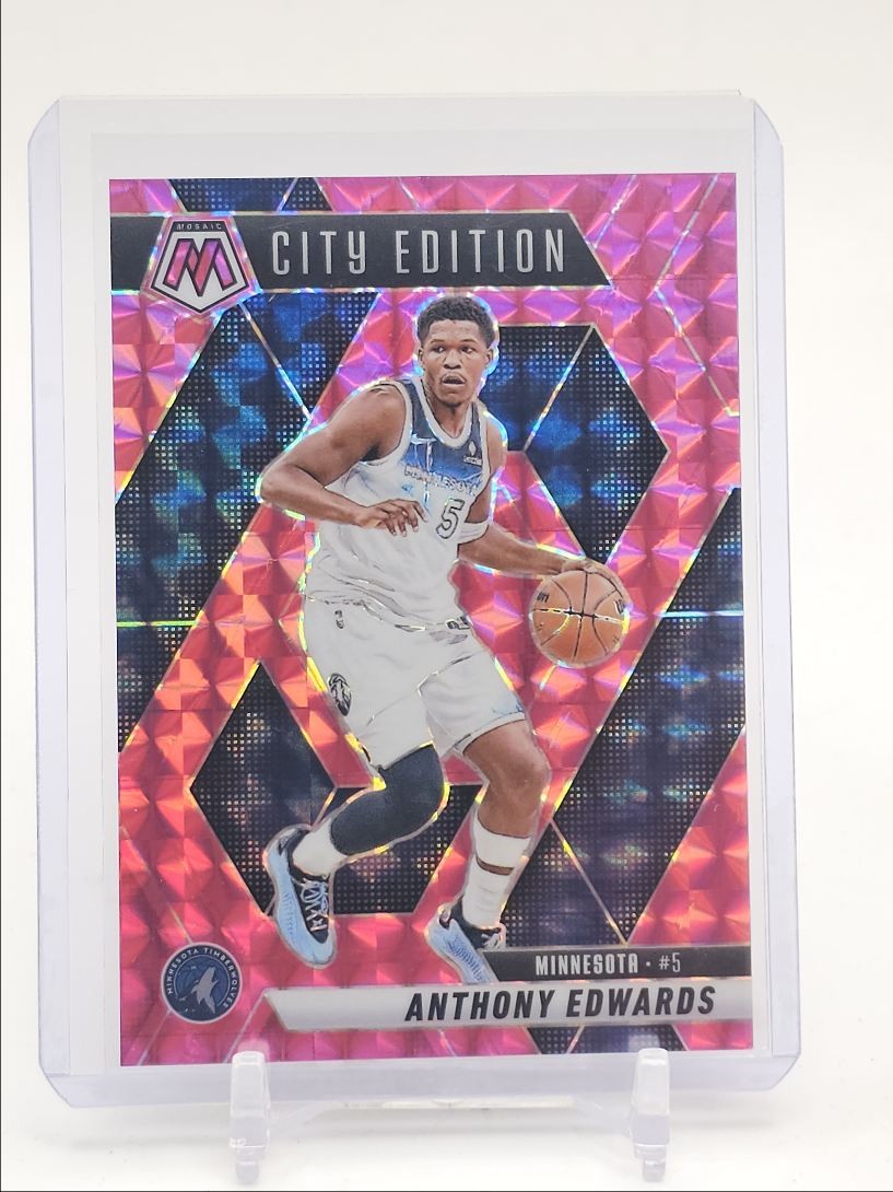 ANTHONY EDWARDS 2024-25 MOSAIC CITY EDITION PINK MOSAIC PRIZM /175 Q1198