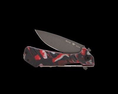 Buck AUGUST 2025 BOTM MARKSMAN 830 154CM RED/BLACK/WHITE G10.  0830 110 112