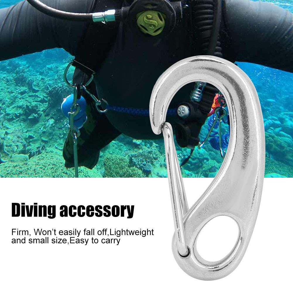 HOT (50MM White)316 Stainless Steel Snap Hook Clip Bolt Kit Scuba Diving Acces