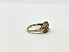 10k Yellow Gold VTG Tanzanite Prong Set Diamond Accent Ring 7 1/2- 2.92 Grams — photo 6