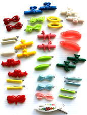 VTG '60s LOT 37 Child Barrettes Hair Clips Accessories Metal Back Plastic UNUSED