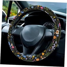 Car Steering Wheel Cover, Flower Car Accessory for Diverse Cars, Wildflower