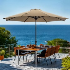9 FT Patio Umbrellas Outdoor Table Market Umbrella with Push Button Tilt/Cran...