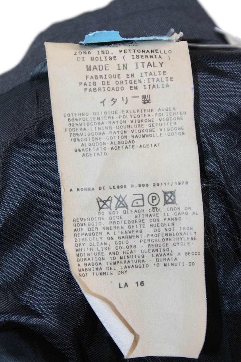 Gigli Mens Dark Blue Solid Collared Button Suit J… - image 7