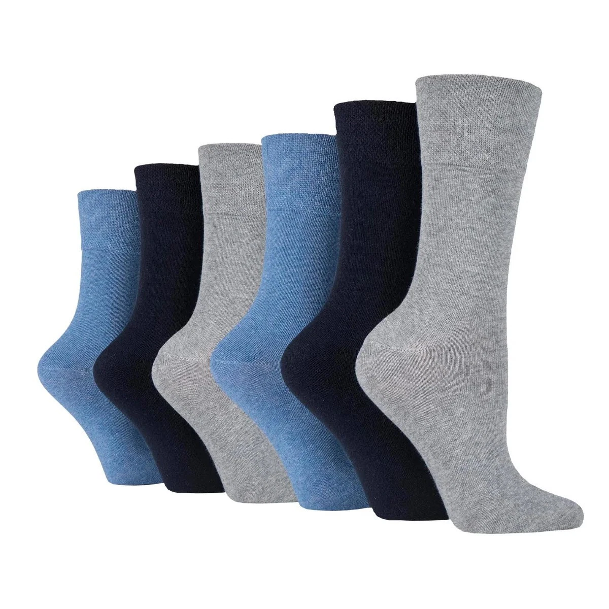 12 Pairs Mens Diabetic Socks Non Elastic Loose Soft Top Cotton UK 6-11 Soft Grip