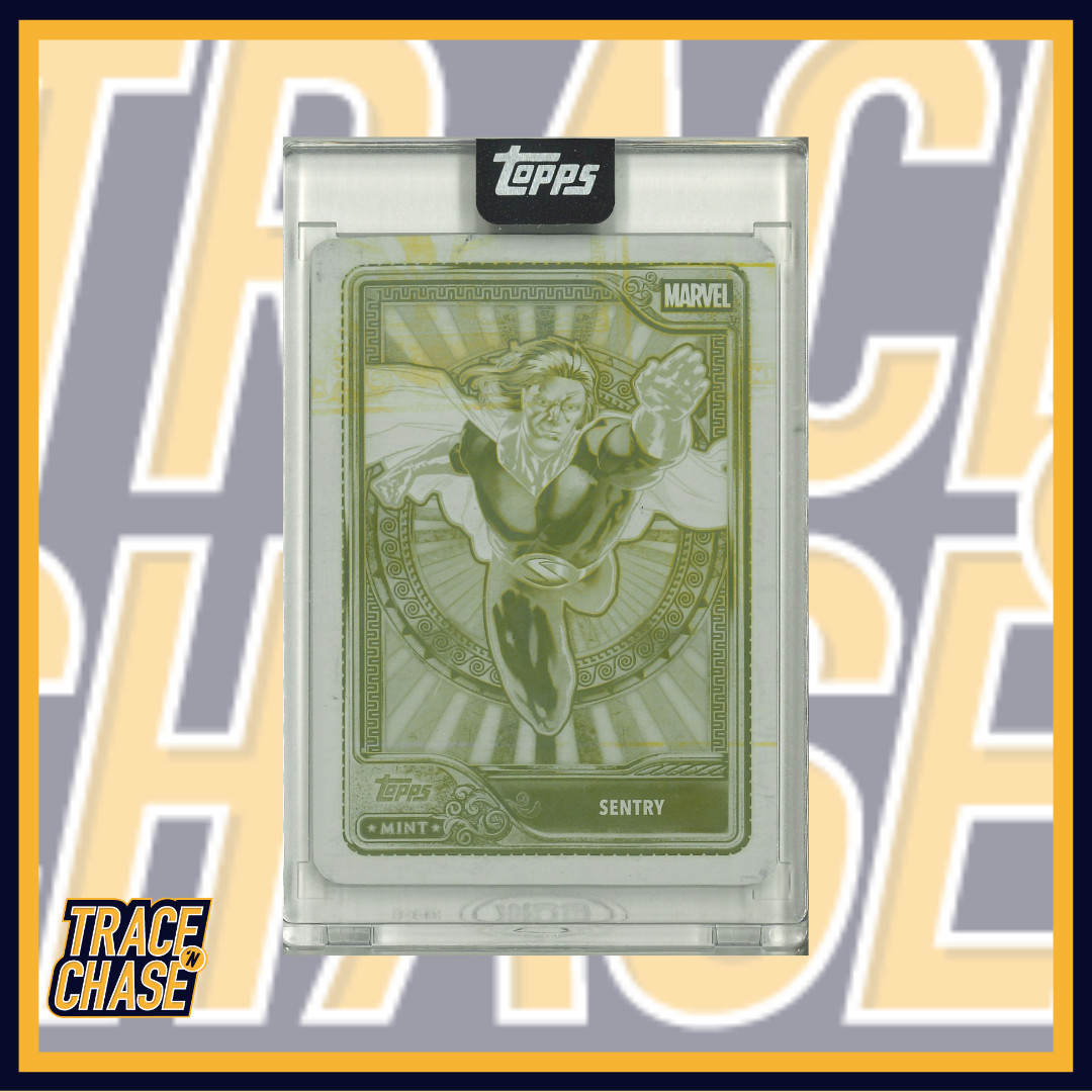 2026 Topps Mint Marvel Sentry Yellow Printing Plate Encased 1/1!! #79
