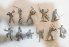 MARX BLUE AND GRAY PLAYSET LOT 11 CENTENNIAL CONFEDERATE SOLDIERS 54mm1960's &