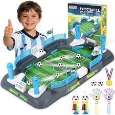 Soccer Board Game for Kids, Mini Foosball Table Game, Portable Tabletop Inter...