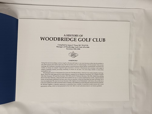 A History of Woodbridge Golf Club (1893-1993) by James F. Thom (Softcover) - Picture 3 of 5
