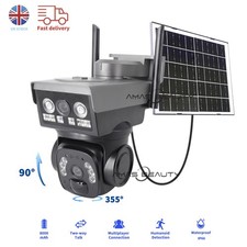 Solar Energy Wireless Security Camera 360°PTZ Solar Powered WiFi IP CCTV Outdoor