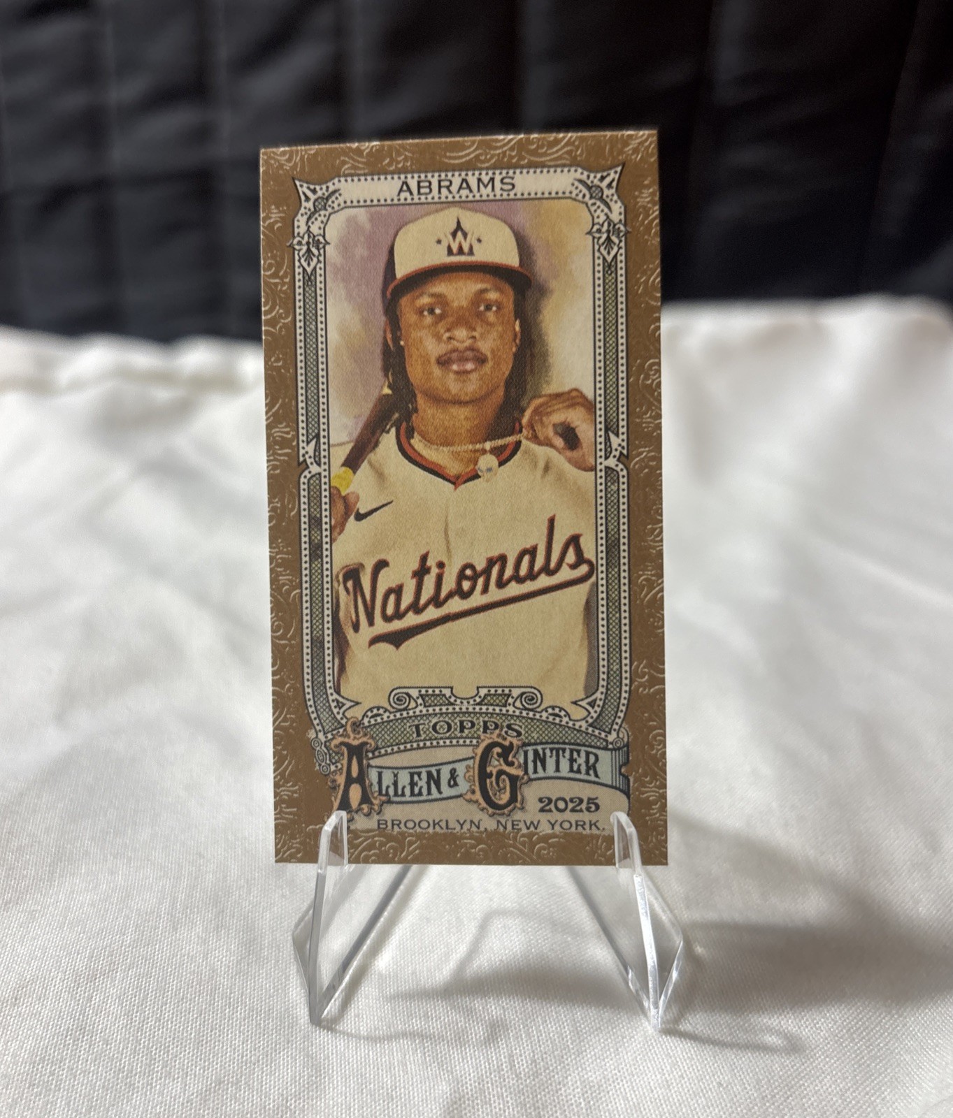 CJ Abrams 2025 Topps Allen & Ginter Mini Gold Border Washington Nationals #90