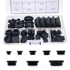 80pcs Silicone Hole Plugs Kit - 7 Sizes - Snap Locking Round Hole Plugs Grommets