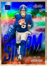 JERSEY # MATCH! 2025 Panini Absolute Jaxson Dart By Storm Rookie 6/50! GIANTS RC