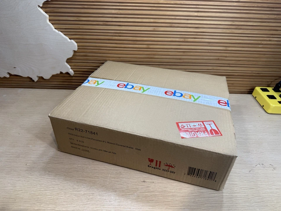 6 Lot of Maison Home Essentials Half Pound Butter Dish 8" L x 3.5" H X 4" W - Image 4 of 4