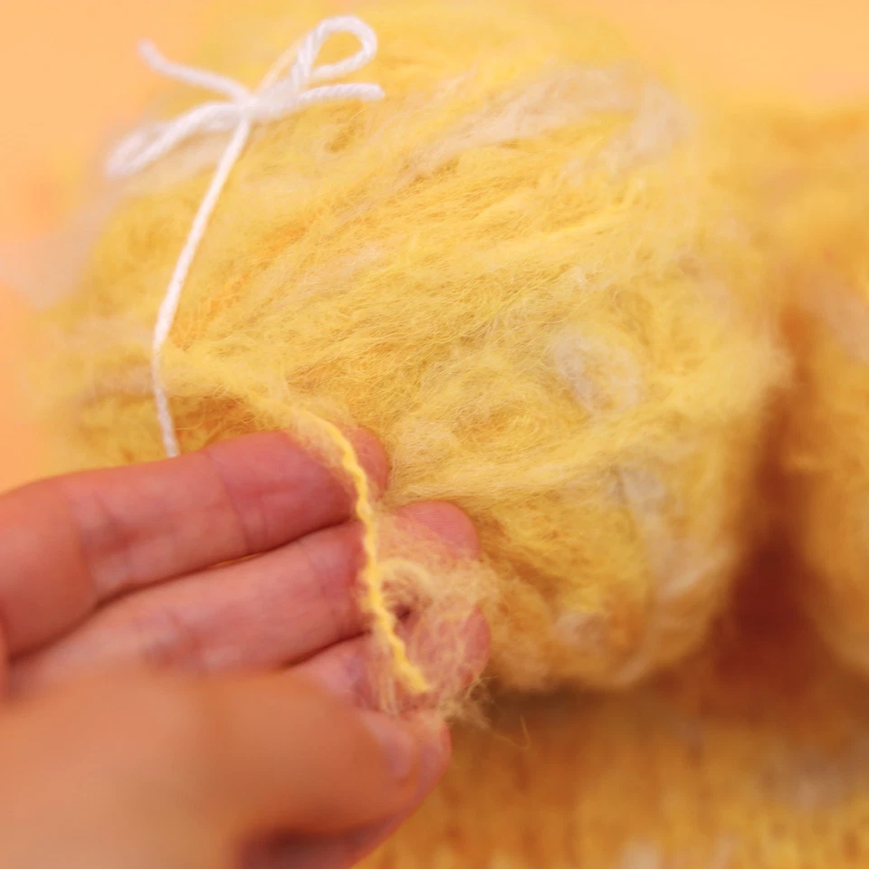 9 balls Baby Alpaca / Wool Yellow Warm Knitting Crochet Light Worsted Yarn - Image 3 of 4