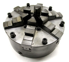 BUCK 6" SIX-JAW "ADJUST-TRU" LATHE CHUCK w/ PLAIN BACK MOUNT - #3662