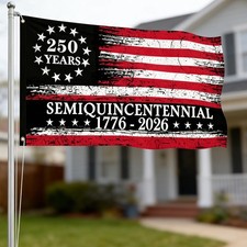 250 Year American Anniversary Flag 3x5 Ft Double Sided 250th Anniversary Usa...