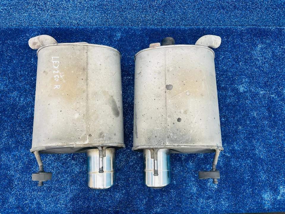 2006-2013 Lexus IS250 Rear Mufflers w/ Tips Left Right OEM set - Image 2 of 4
