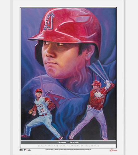 SHOHEI OHTANI 2021 Topps Game Within The Game Fine Art Print #12 #'d /99, 10x14