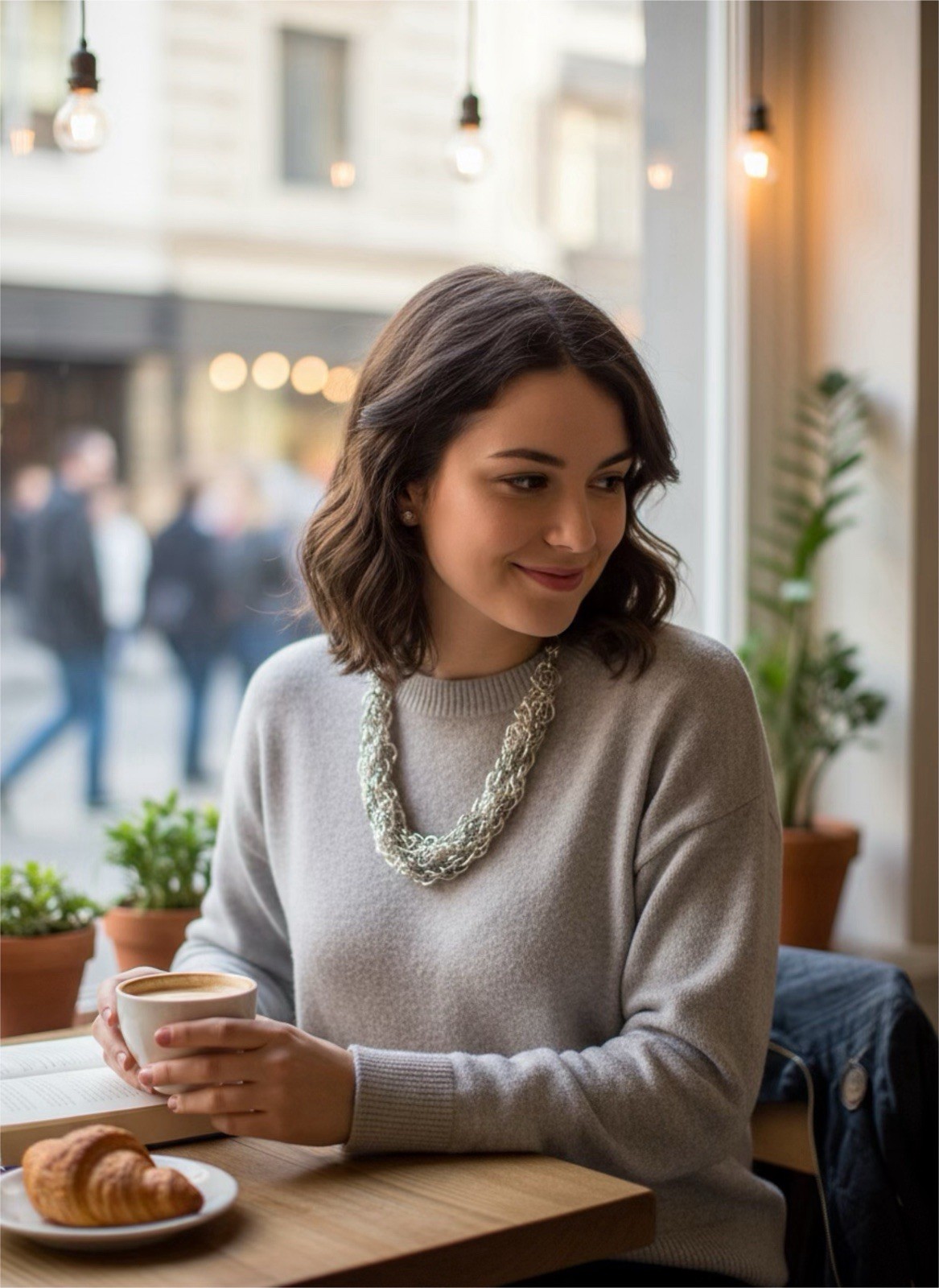 Multi Tone Silver Necklace - image 5