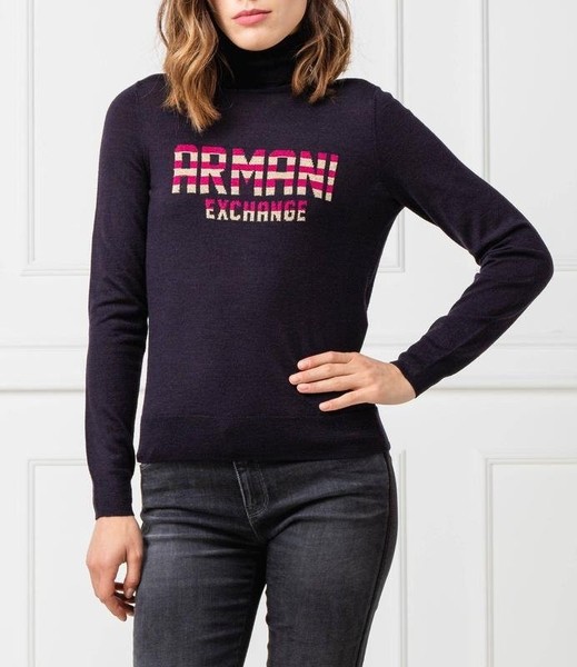Women Armani Exchange Sweater Navy Acrylic 36