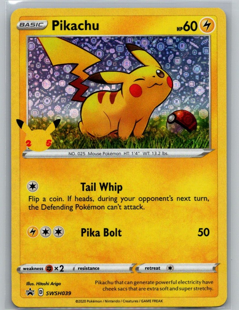 general mills pokemon cards pikachu Pokmon SWSH039 Black Star Promos Sequin Holo SW  Martins Collectables If heads Pikachu 2020 Sword & Shield: