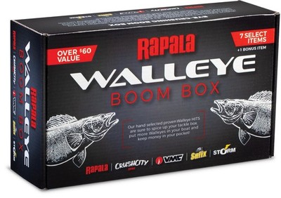 Rapala Walleye Boom Box, Walleye Lure Selection Includes 7 Hand-Picked baits Plu
