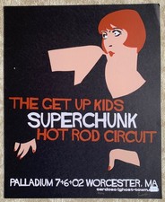 SUPERCHUNK Get Up Kids 2002 Rock Concert S/N SCREEN PRINT Poster EXTREMELY RARE