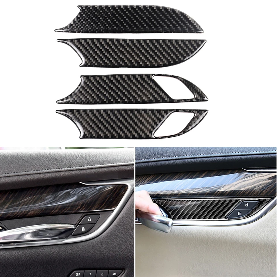 Kits completos de molduras interiores de fibra de carbono real de 34 piezas para Cadillac XT5 XT6 2016-2025 Foto 4 de 4